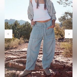 Free People We The Free Silverton Pull-On Barrel Jeans